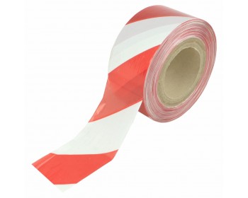 70mm x 500m Red/White Non-Adhesive Barrier Tape
